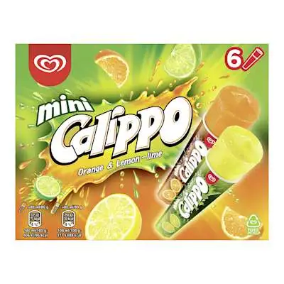 Calippo Mini Orange & Lemon Lime 6X80Ml